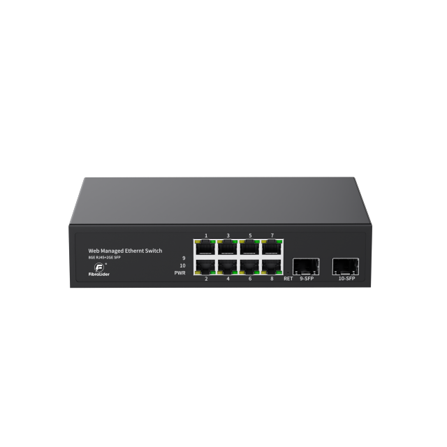 Full Gigabit WEB Managed PoE Switch – 8 GE Ports + 2 SFP Uplink Slots