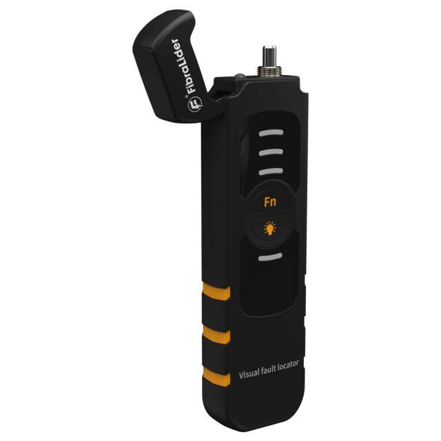 FibraLider B3S Localizador Visual de Falhas | Mini VFL de Fibra Óptica | Corpo em ABS | Pilha AA ou Bateria Recarregável | Alcance 5–30km