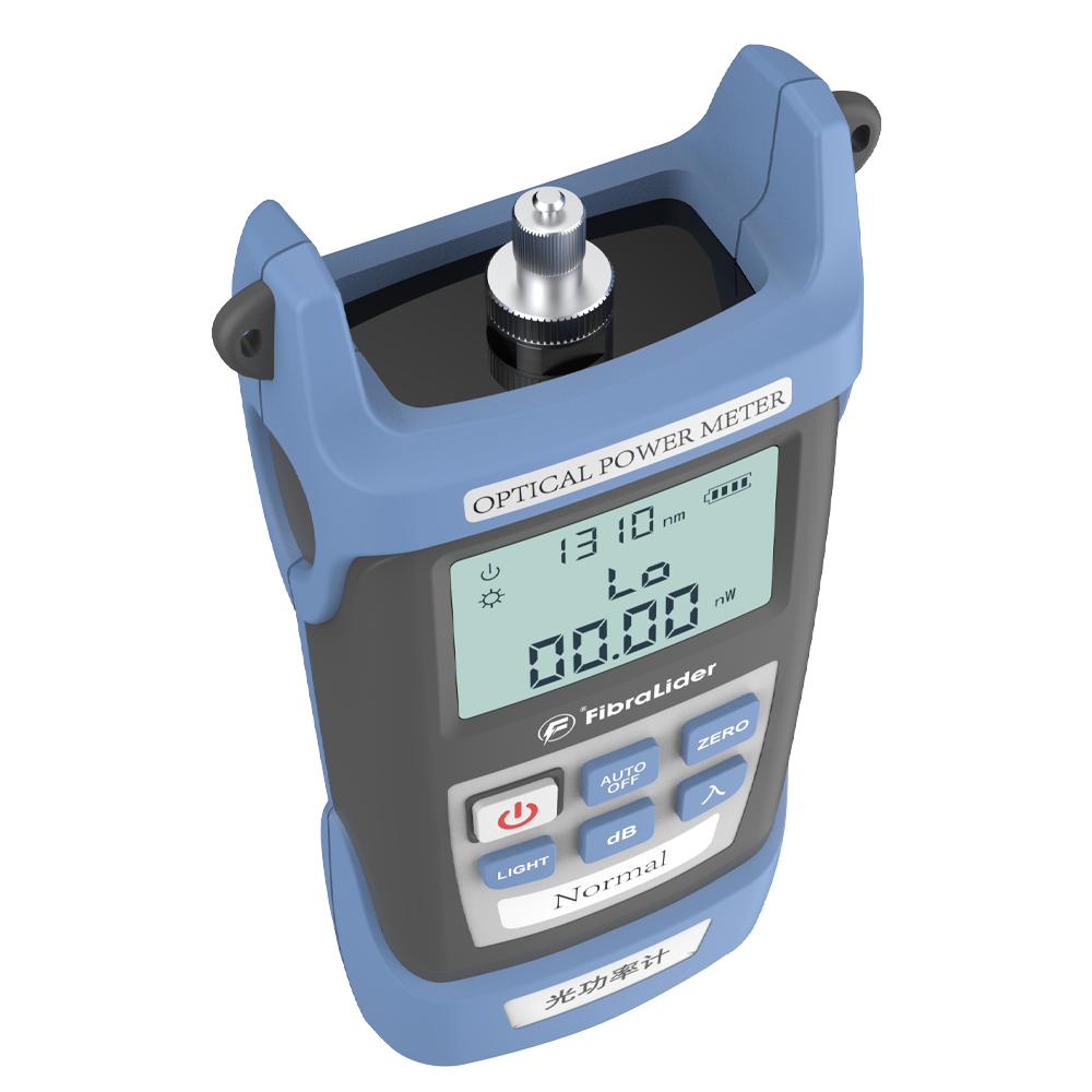 FibraLider G1 Medidor de Potência Óptica | Corpo em ABS | Dupla Alimentação (Pilha AA / Bateria de Lítio Recarregável) | Dois Intervalos Dinâmicos (-70~+10dBm / -50~+26dBm)
