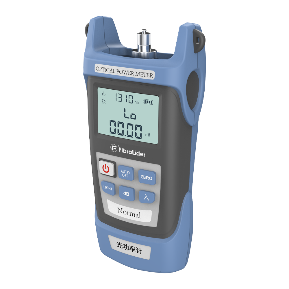 FibraLider G1 Medidor de Potência Óptica | Corpo em ABS | Dupla Alimentação (Pilha AA / Bateria de Lítio Recarregável) | Dois Intervalos Dinâmicos (-70~+10dBm / -50~+26dBm)