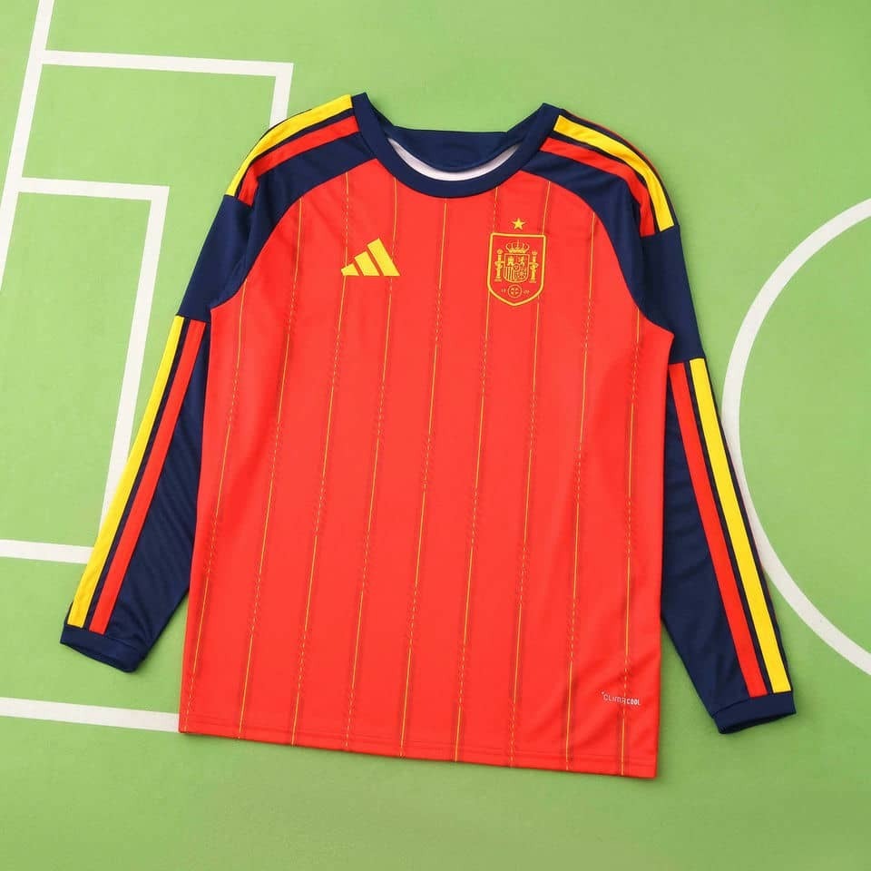 Spain 2026 FIFA World Cup Home Long Sleeve Jersey Fan Version