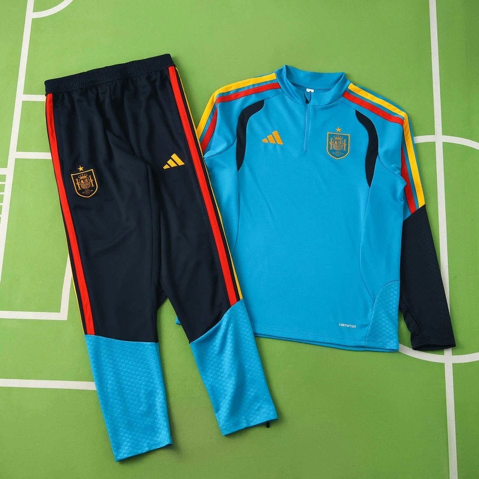 Spain 2026 FIFA World Cup Lake Blue Half Zip Training Kit