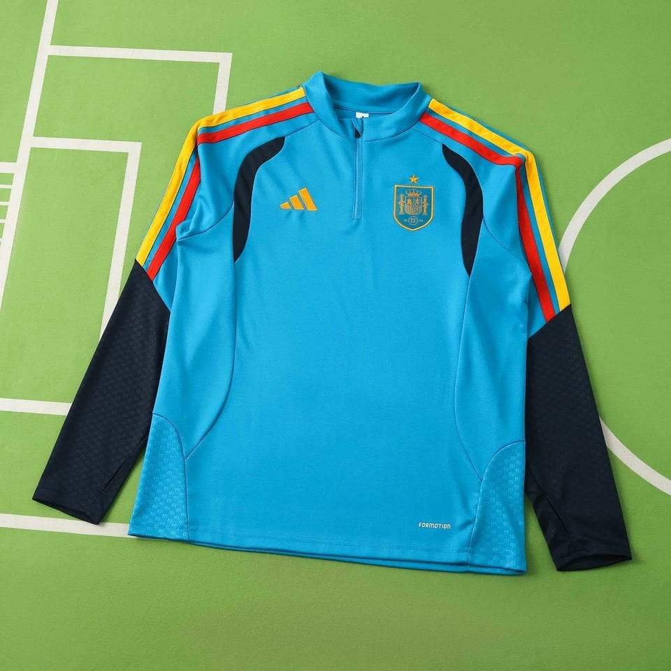 Spain 2026 FIFA World Cup Lake Blue Half Zip Training Kit
