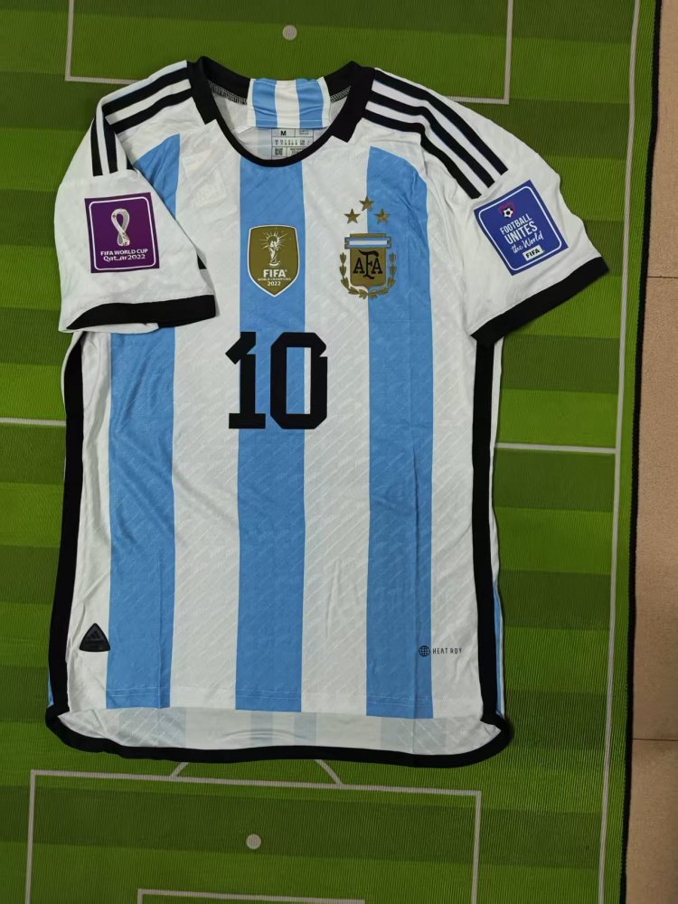 Argentina 2022 FIFA World Cup Home 3-Star Competition Jersey Fan Version