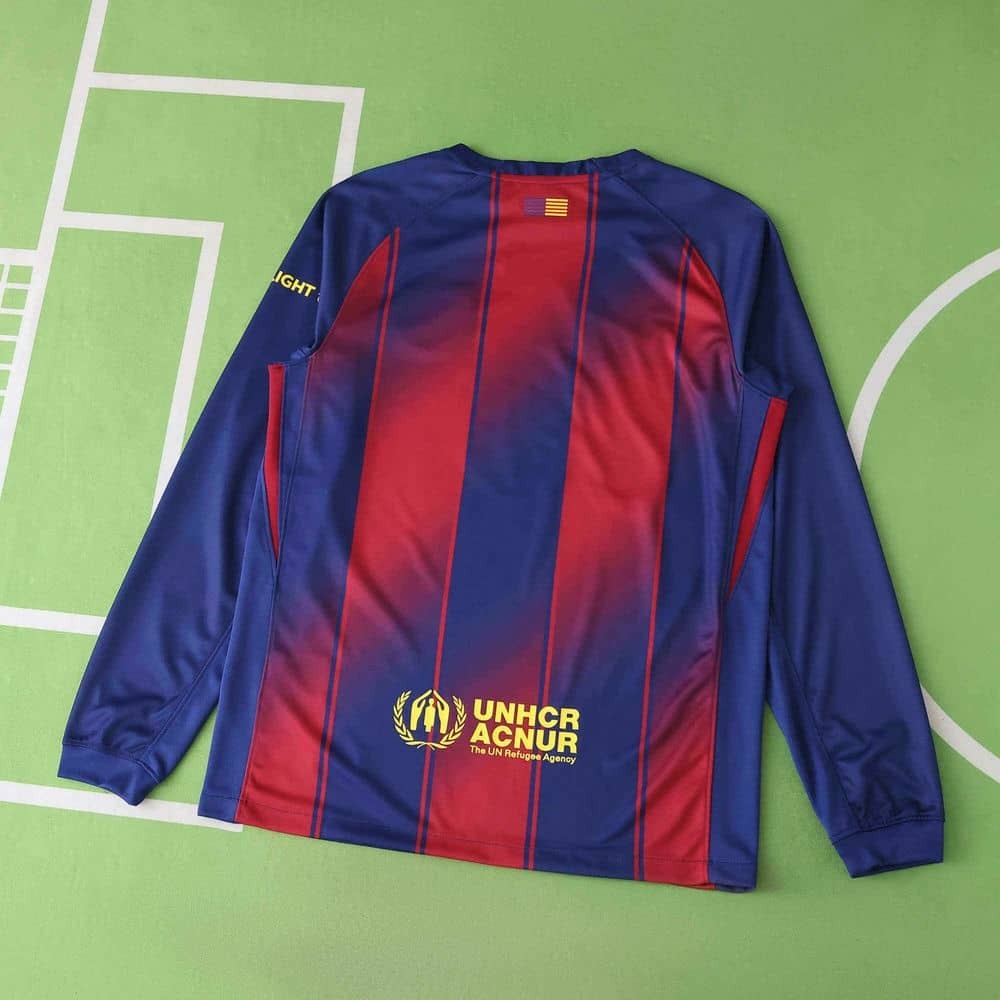Barcelona 2025-26 Home Long Sleeve Jersey Fan Version