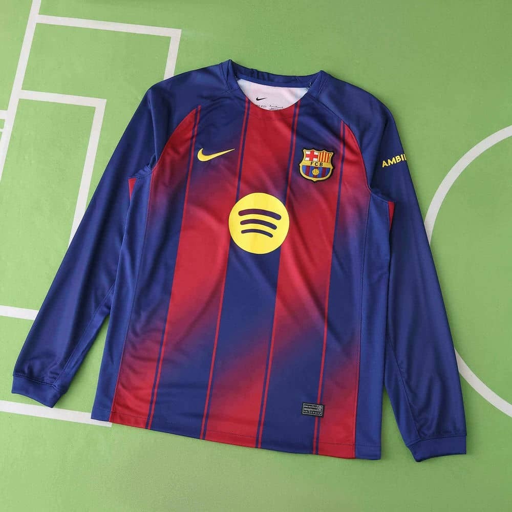 Barcelona 2025-26 Home Long Sleeve Jersey Fan Version