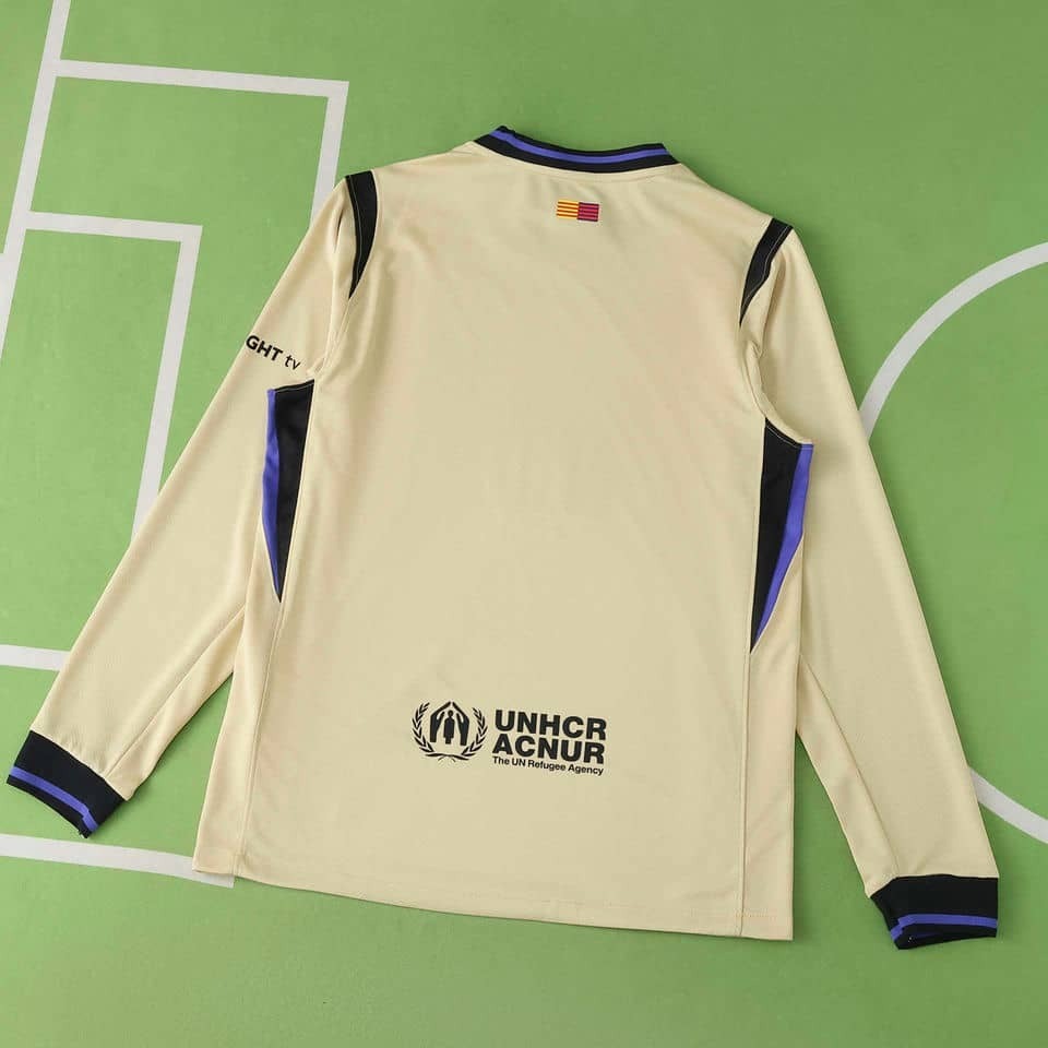 Barcelona 2025-26 Away Long Sleeved Jersey Fan Version