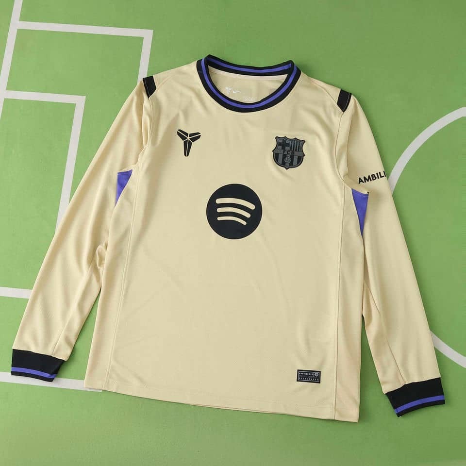 Barcelona 2025-26 Away Long Sleeved Jersey Fan Version