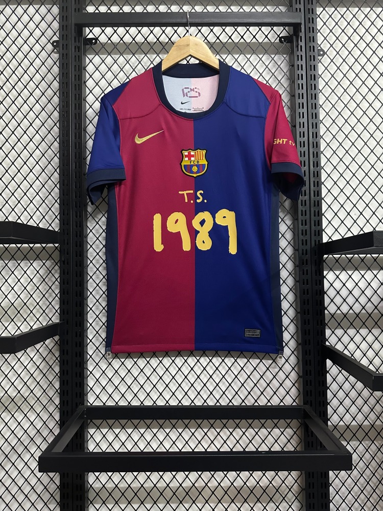 24-25 Barcelona Home Game 1989 Advertisement Jersey Fan Version