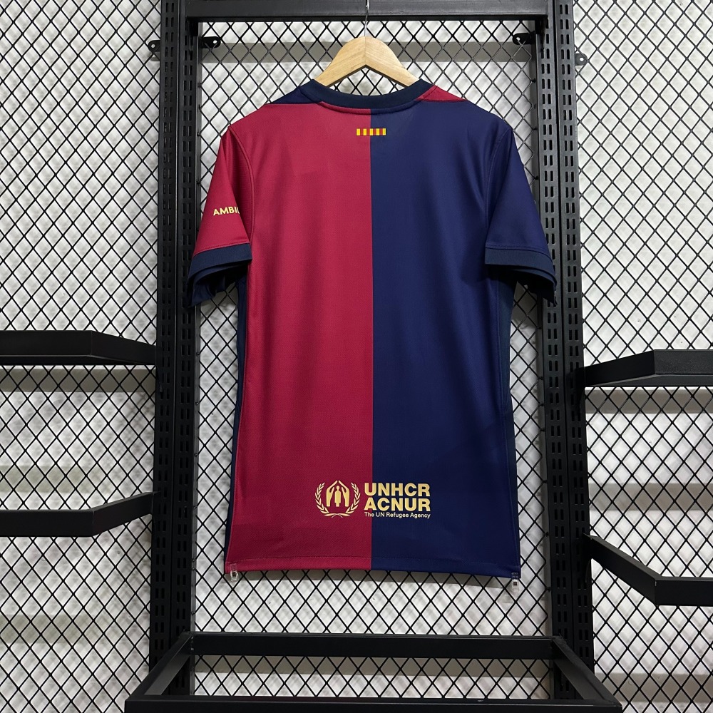 24-25 Barcelona home game Scott co-branded advertisement Jersey Fan Version
