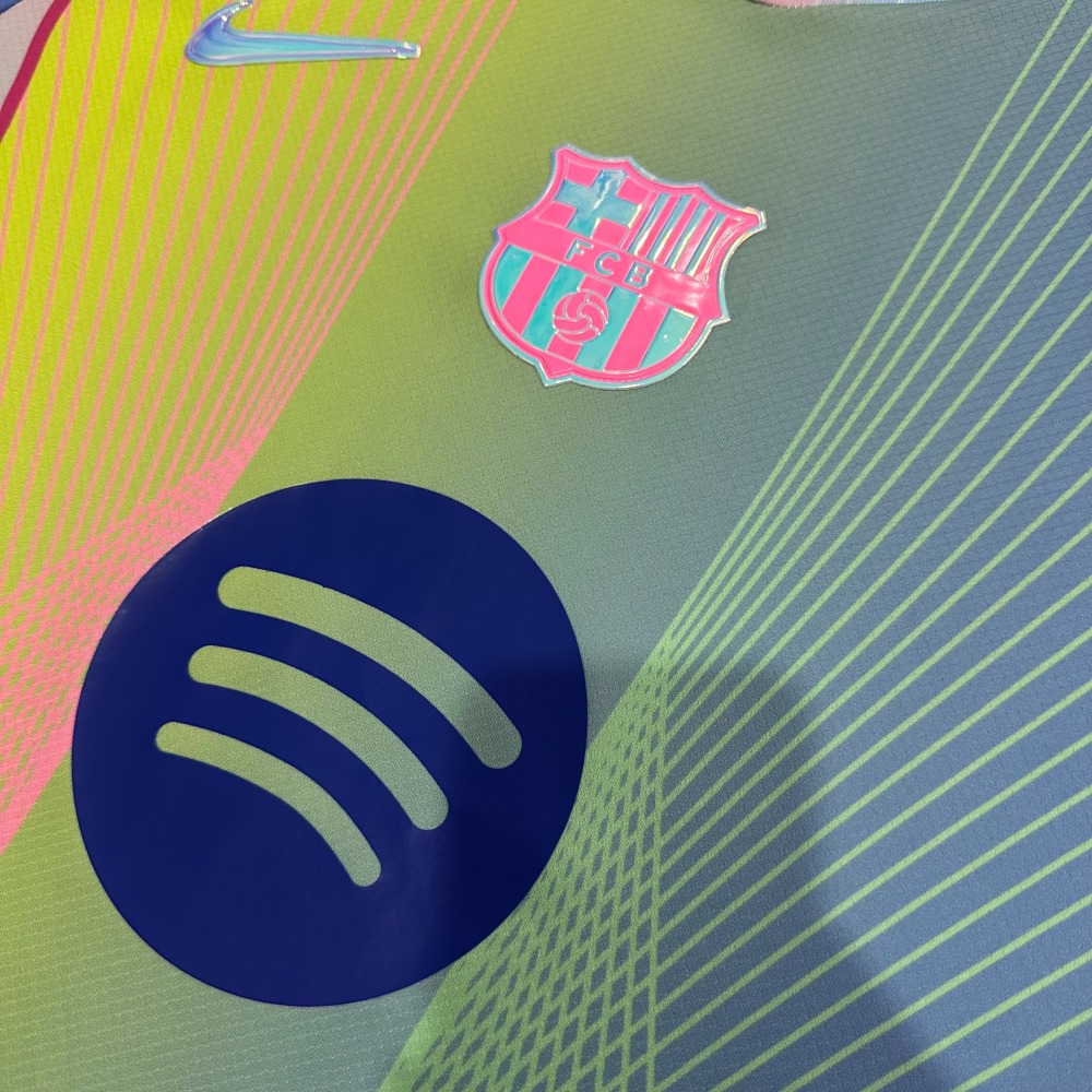 25-26 Barcelona design fluorescent yellow Jersey Fan Version