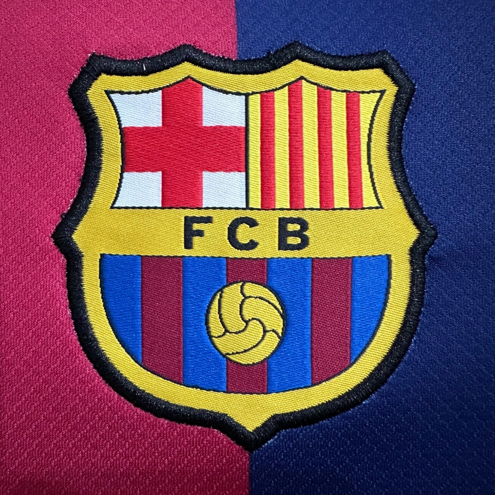 24-25 Barcelona home game Scott co-branded advertisement Jersey Fan Version
