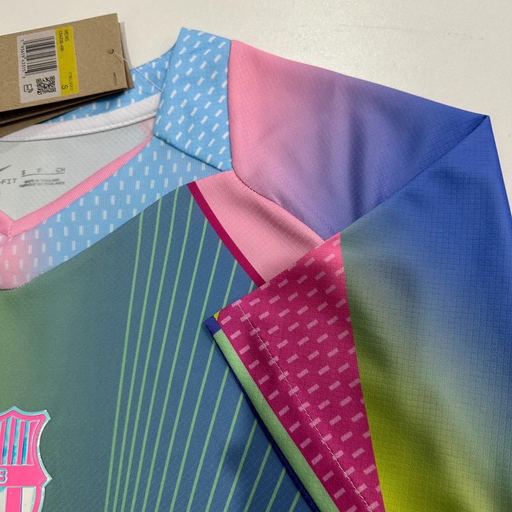 25-26 Barcelona design fluorescent yellow Jersey Fan Version