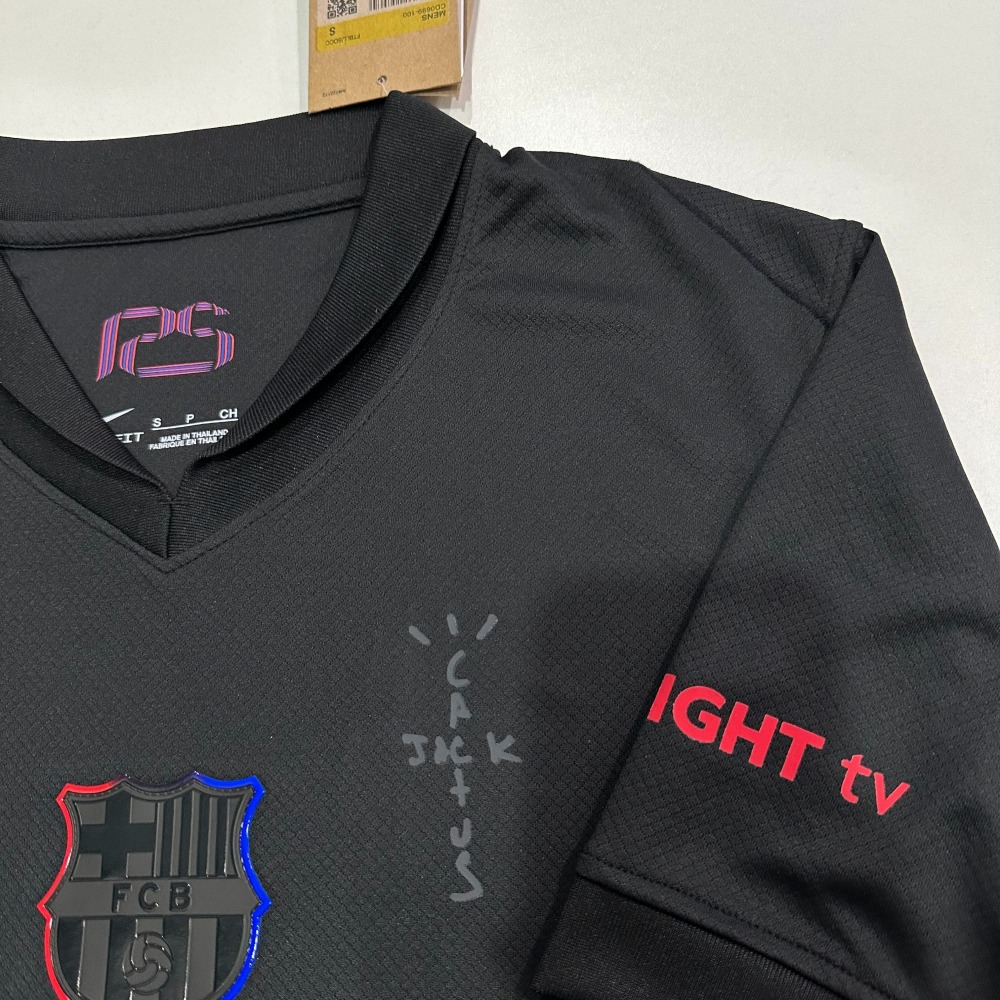 24-25 Barcelona away game Scott co-branded advertisement Jersey Fan Version