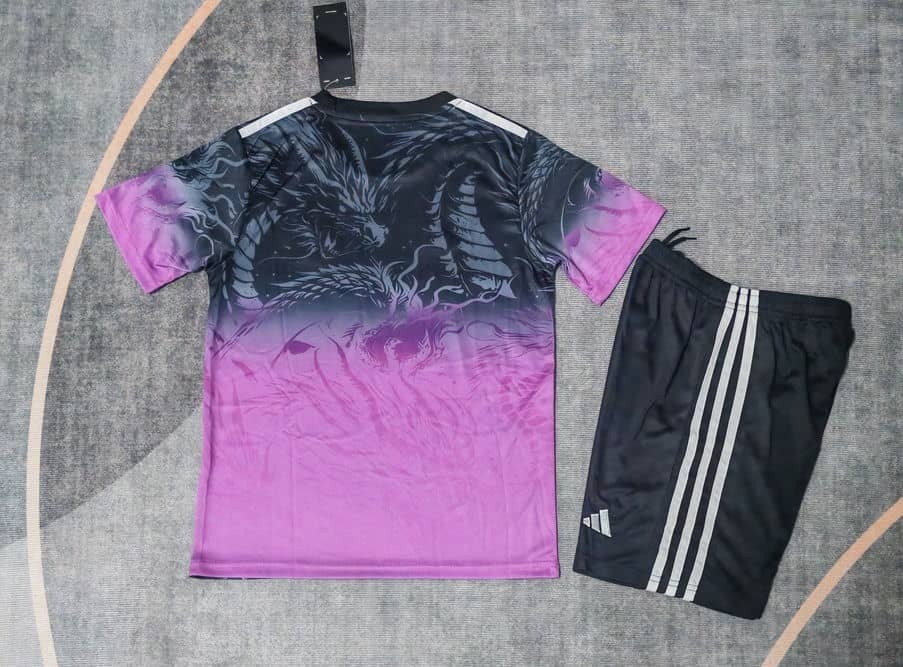 25-26 Real Madrid Black Pink Dragon Kids Kit Fan Version
