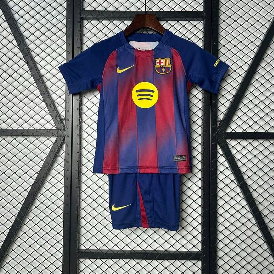 25-26 Barcelona Home Kids Kit Fan Version