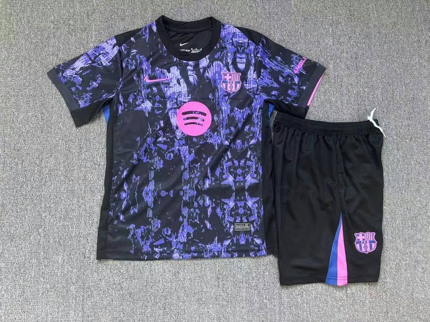 25-26 Barcelona Purple Special Edition Kids Kit Fan Version