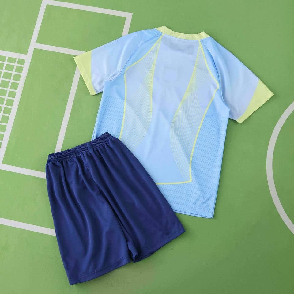 25-26 Barcelona Light Blue Neon Yellow Special Edition Kids Kit Fan Version