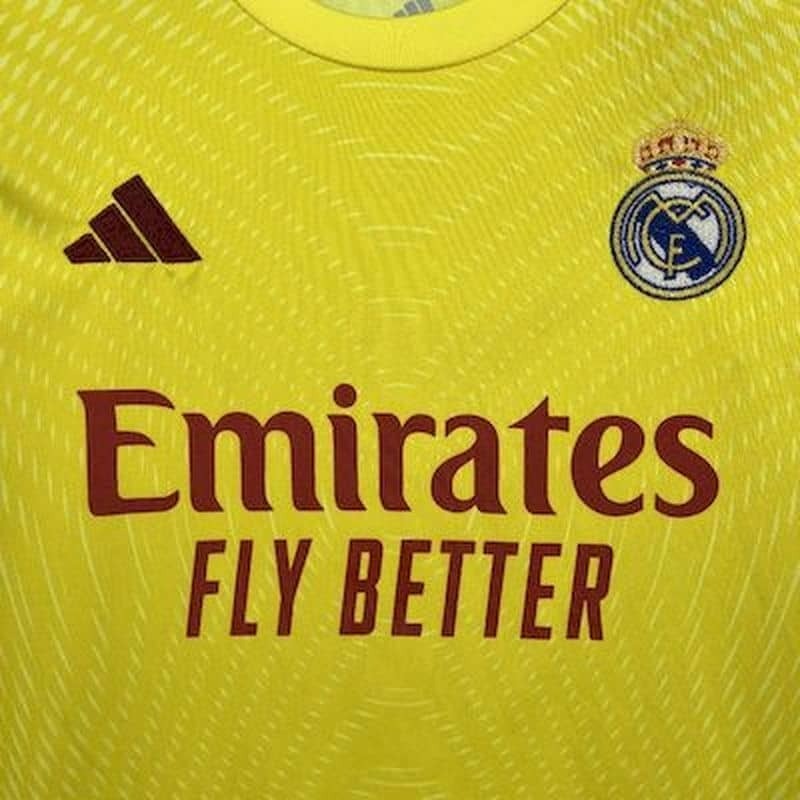 25-26 Real Madrid Yellow Goalkeeper Kids Kit Fan Version