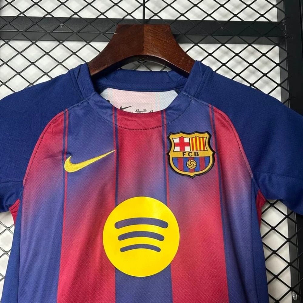 25-26 Barcelona Home Kids Kit Fan Version