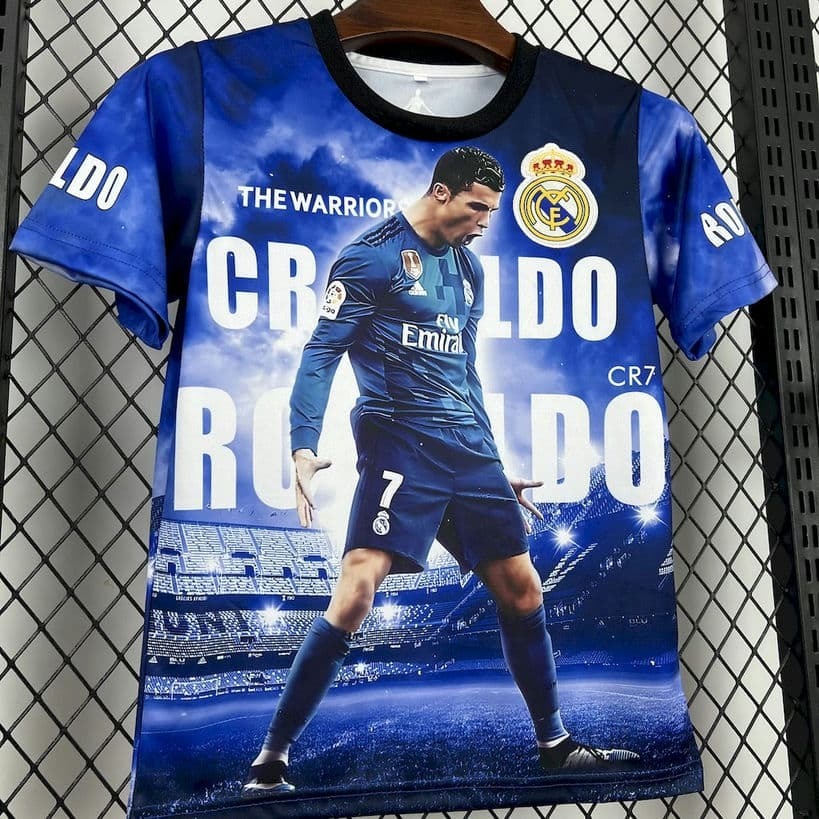 25-26 Cristiano Ronaldo Real Madrid 2013 Tribute Kids Kit Fan Version