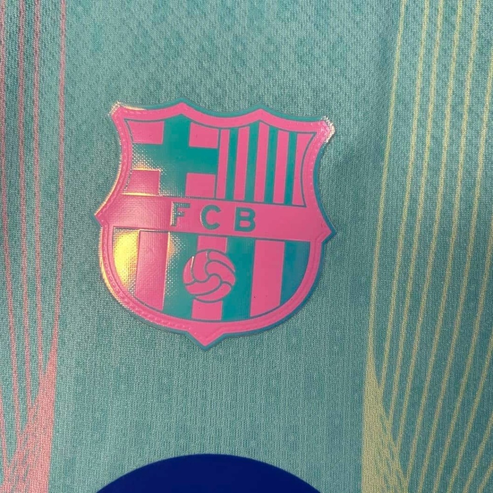 25-26 Barcelona Ice Pastel Geometric Special Edition Kids Kit Fan Version