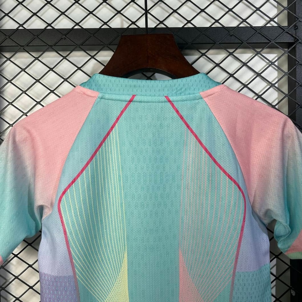 25-26 Barcelona Ice Pastel Geometric Special Edition Kids Kit Fan Version