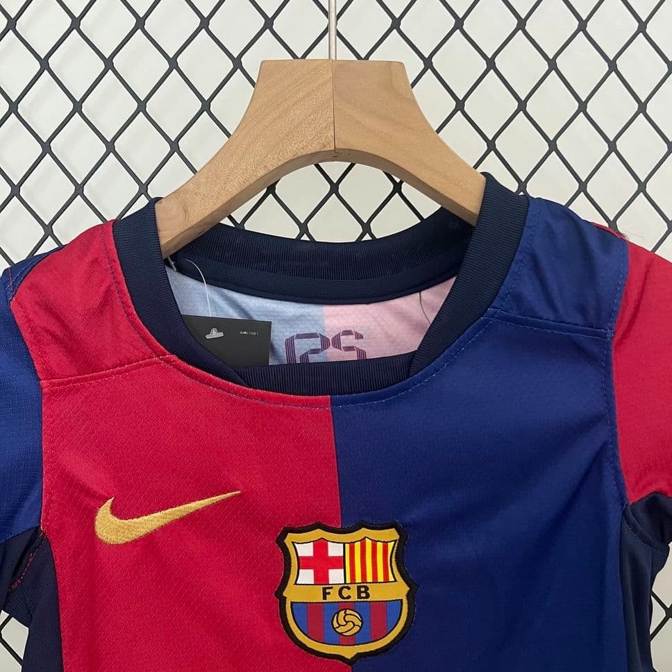 24-25 Barcelona Home Kids Kit Fan Version