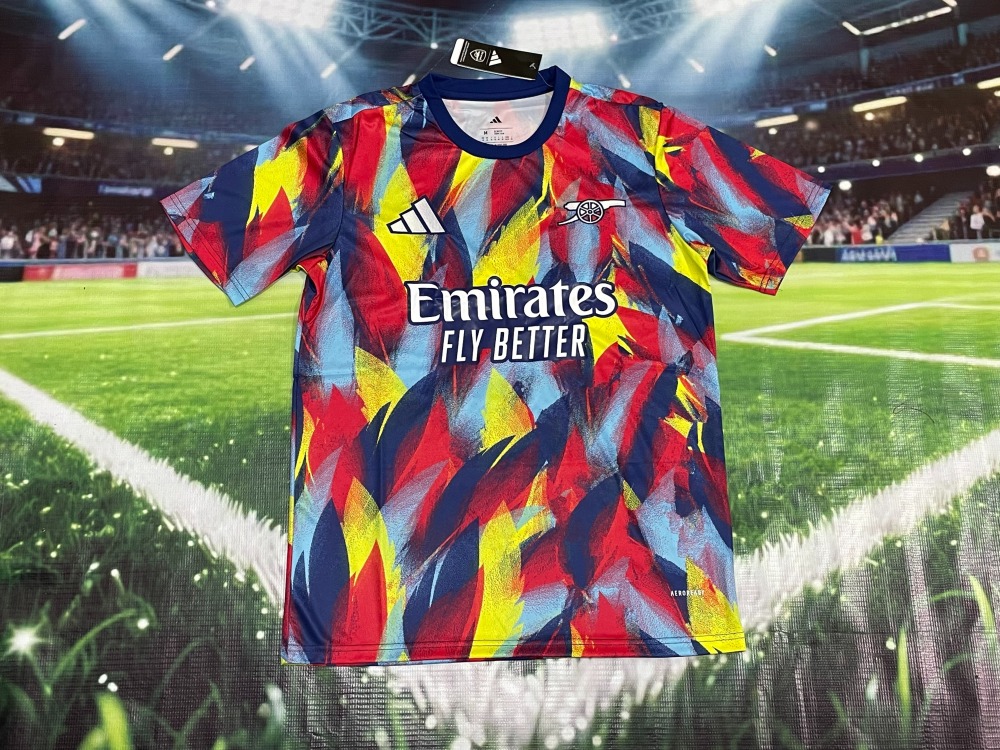 2526 Arsenal graffiti board training Jersey Fan version