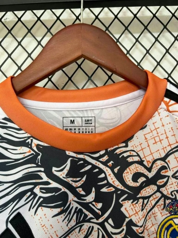 2526 Real Madrid Black & Orange Dragon Special Edition Jersey Fan Version