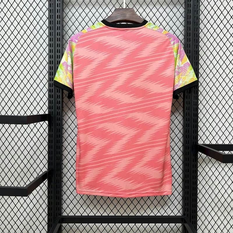 2526 Real Madrid Pink Zig-Zag Pre-Match Training Jersey Fan Version