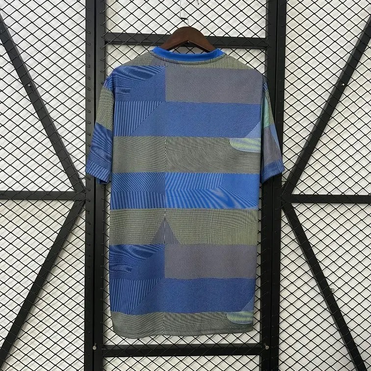 2526 Real Madrid Blue Patchwork Pre-Match Training Jersey Fan Version