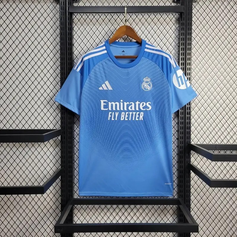 2526 Real Madrid Blue Goalkeeper Jersey Fan Version