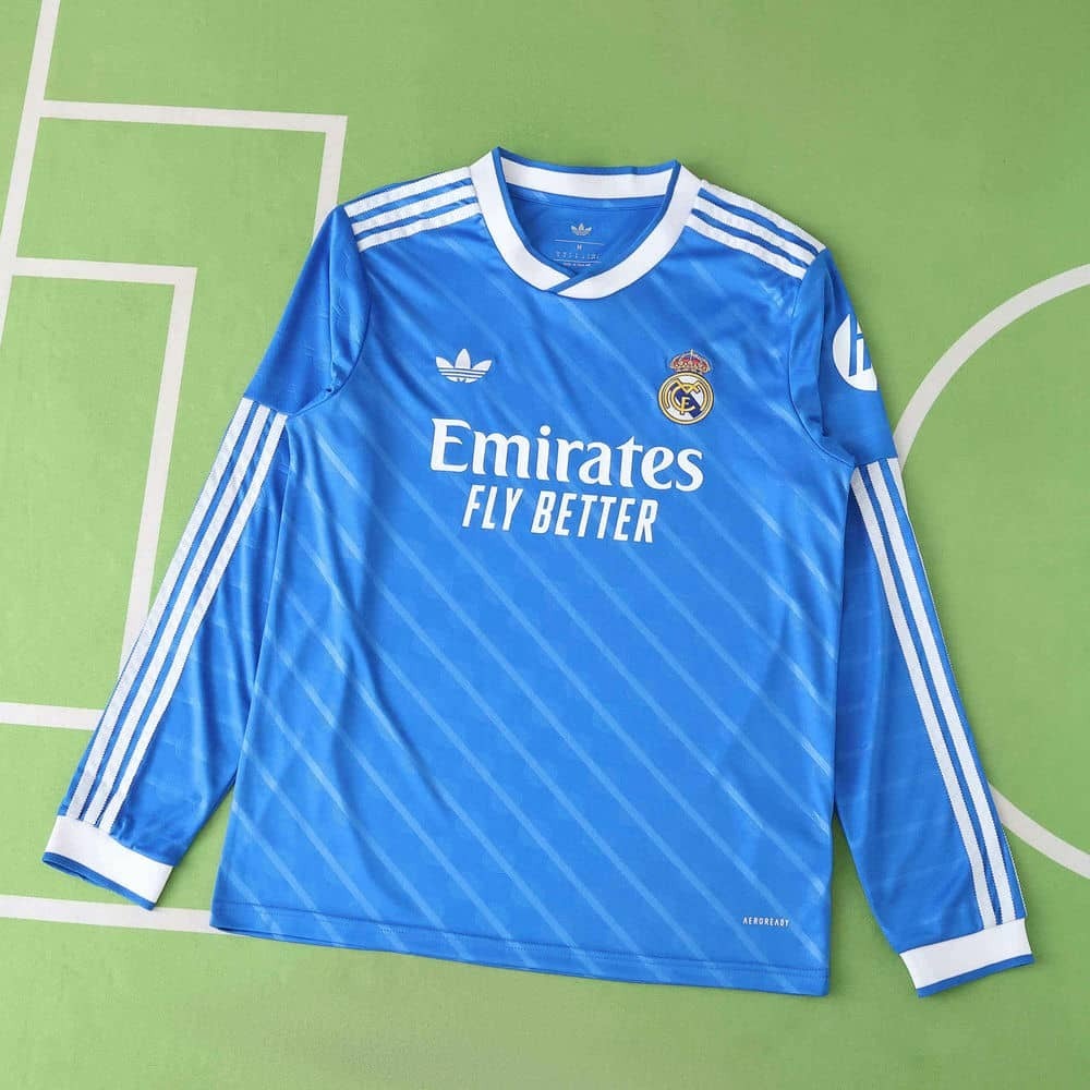 2526 Real Madrid Second Away Long Sleeve Jersey Fan Version