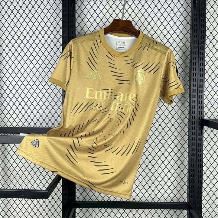 2526 Real Madrid Gold Pre-Match Training Jersey Fan Version