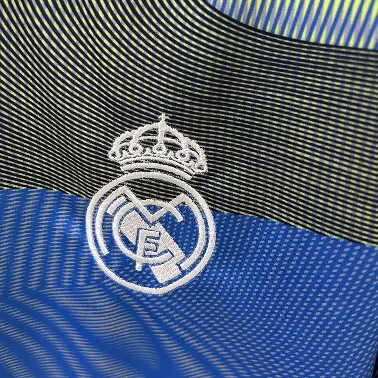 2526 Real Madrid Blue Patchwork Pre-Match Training Jersey Fan Version