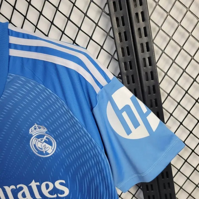 2526 Real Madrid Blue Goalkeeper Jersey Fan Version