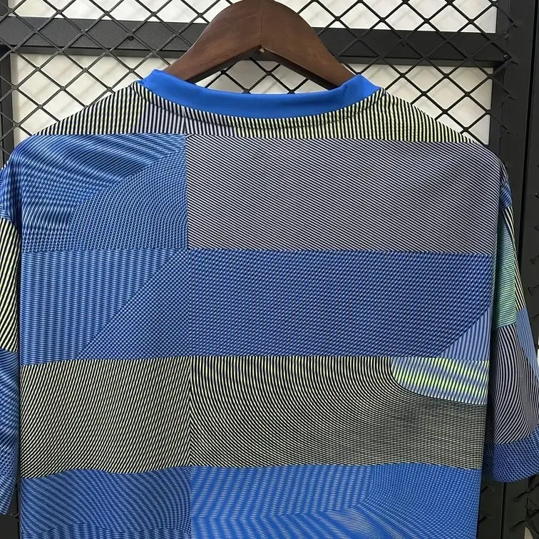 2526 Real Madrid Blue Patchwork Pre-Match Training Jersey Fan Version