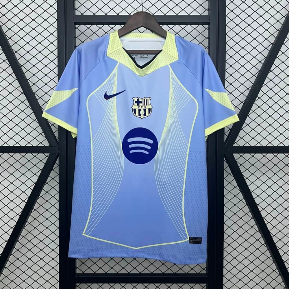 2526 Barcelona Light Blue Neon Yellow Special Edition Jersey Fan Version