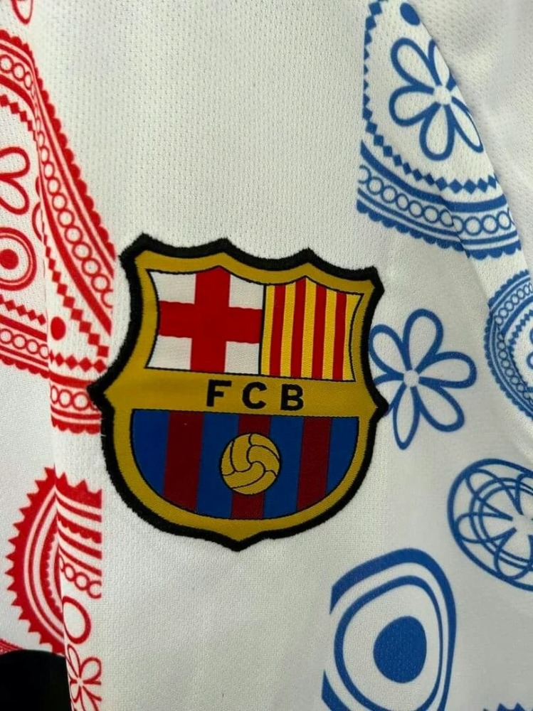 2526 Barcelona White Paisley Special Edition Jersey Fan Version