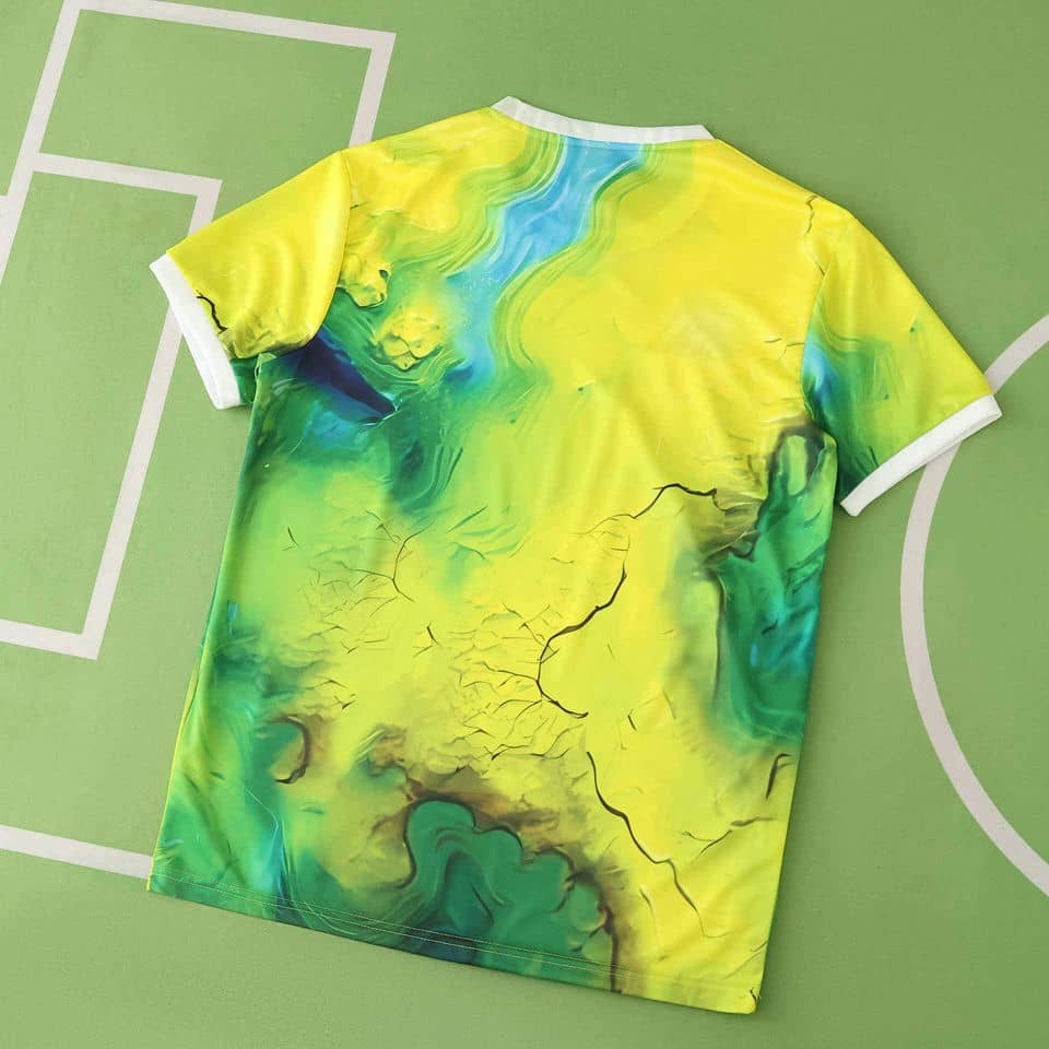 2526 Real Madrid Yellow Green Marble Pattern Concept Edition Jersey Fan Version