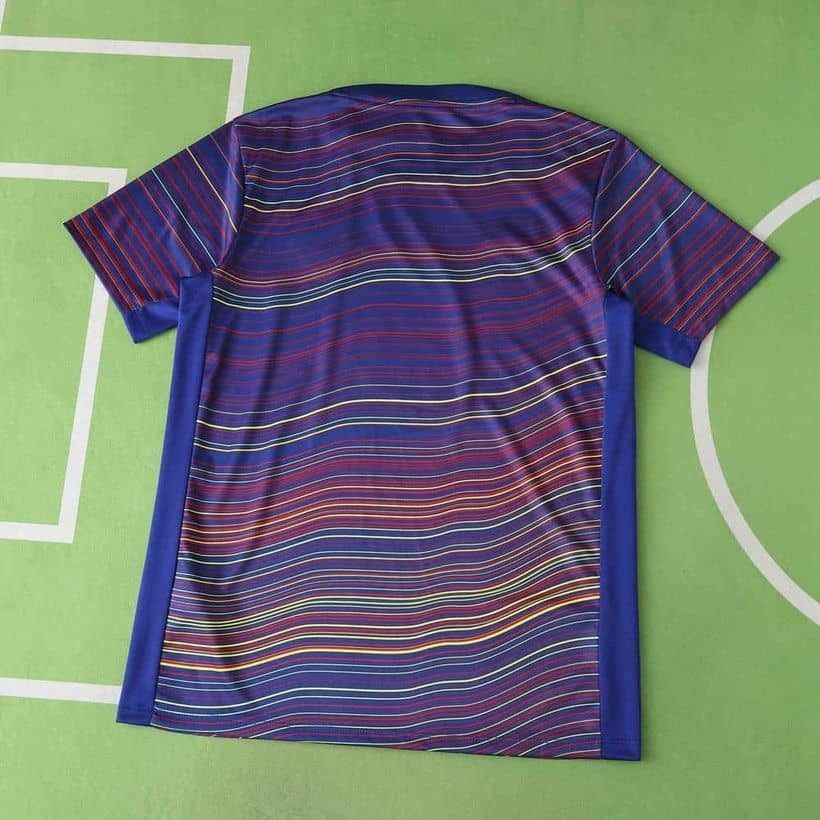 2526 Barcelona Multicolor Wave Pattern Pre-Training Jersey Fan Version