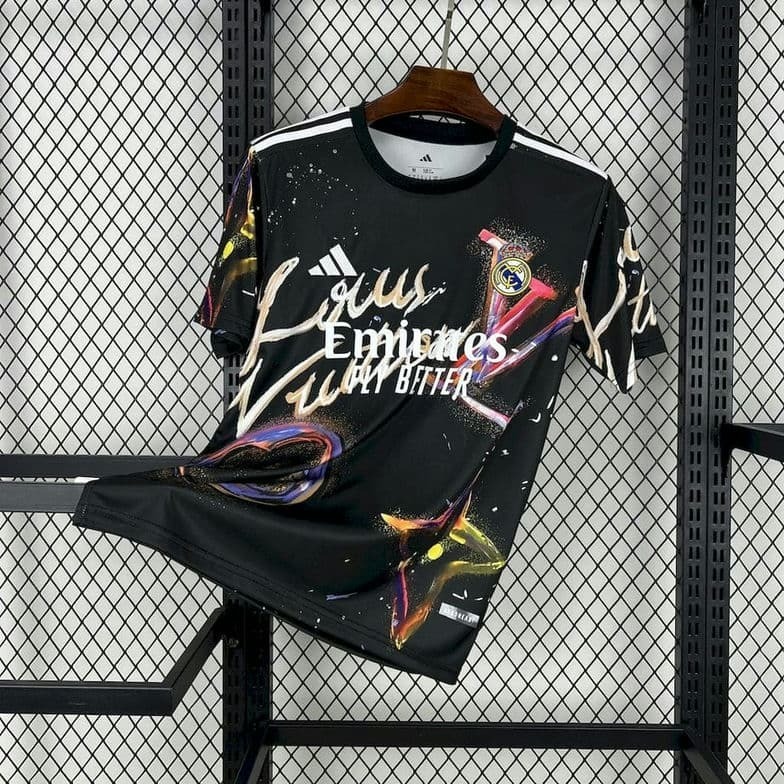 2526 Real Madrid X Louis Vuitton Black Colorful Special Edition Jersey Fan Version
