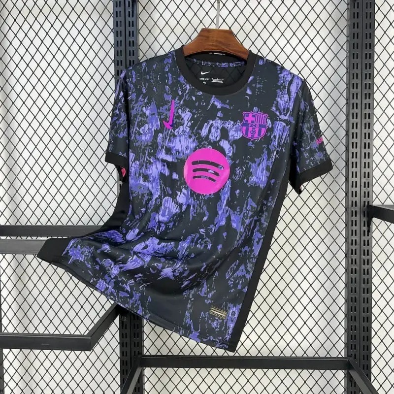 2526 Barcelona Black Purple Pre-Match Training Jersey Fan Version