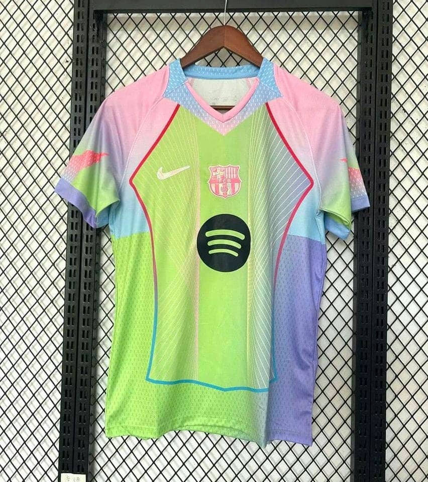 2526 Barcelona  Bamboo Green & Pink Special Edition Jersey Fan Version
