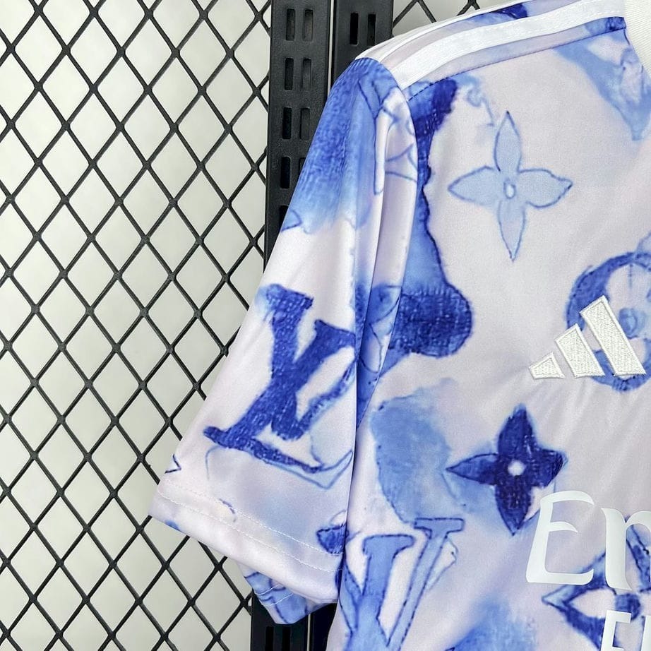 2526 Real Madrid X Louis Vuitton 2025-26 White Monogram Special Edition Jersey Fan Version