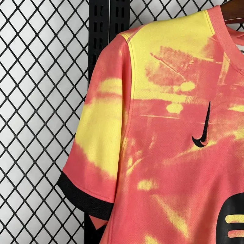 2526 Barcelona Pink Yellow Pre-Match Training Jersey Fan Version