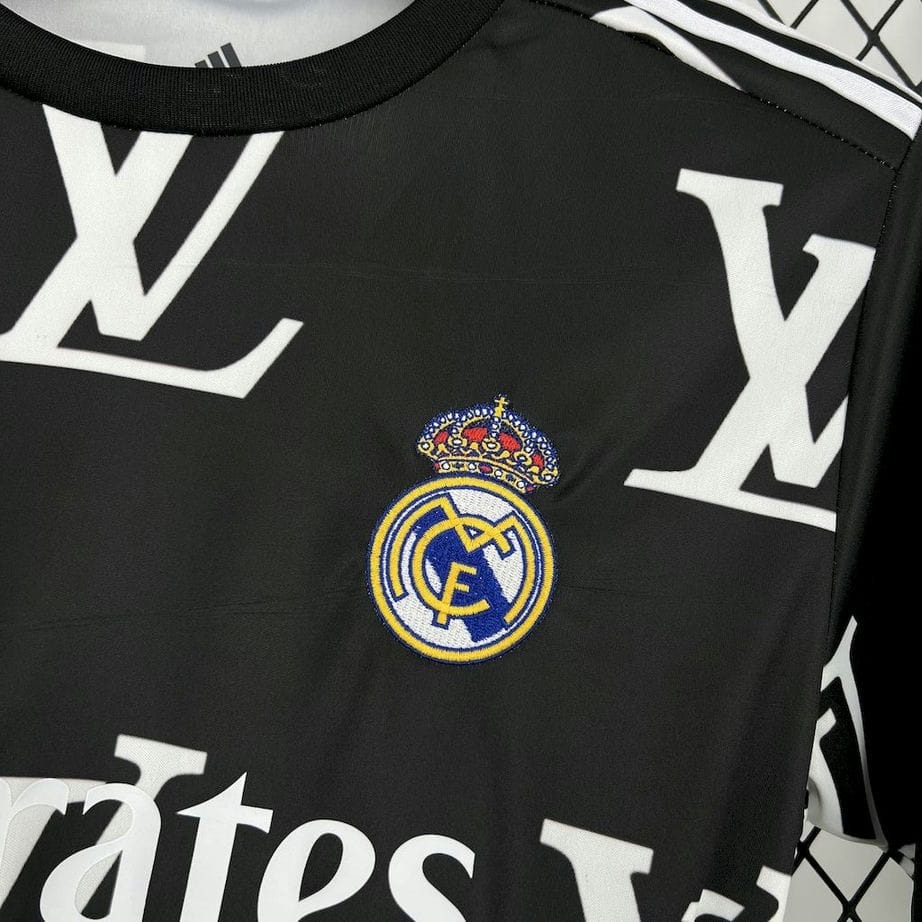 2526 Real Madrid X Louis Vuitton Black Special Edition Jersey Fan Version