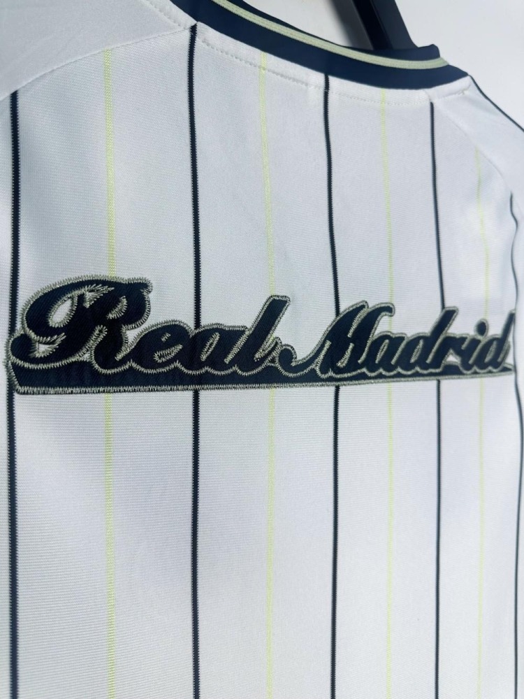 2526 Real Madrid White Baseball Jersey Fan Version