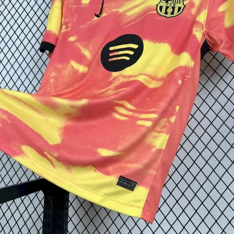 2526 Barcelona Pink Yellow Pre-Match Training Jersey Fan Version
